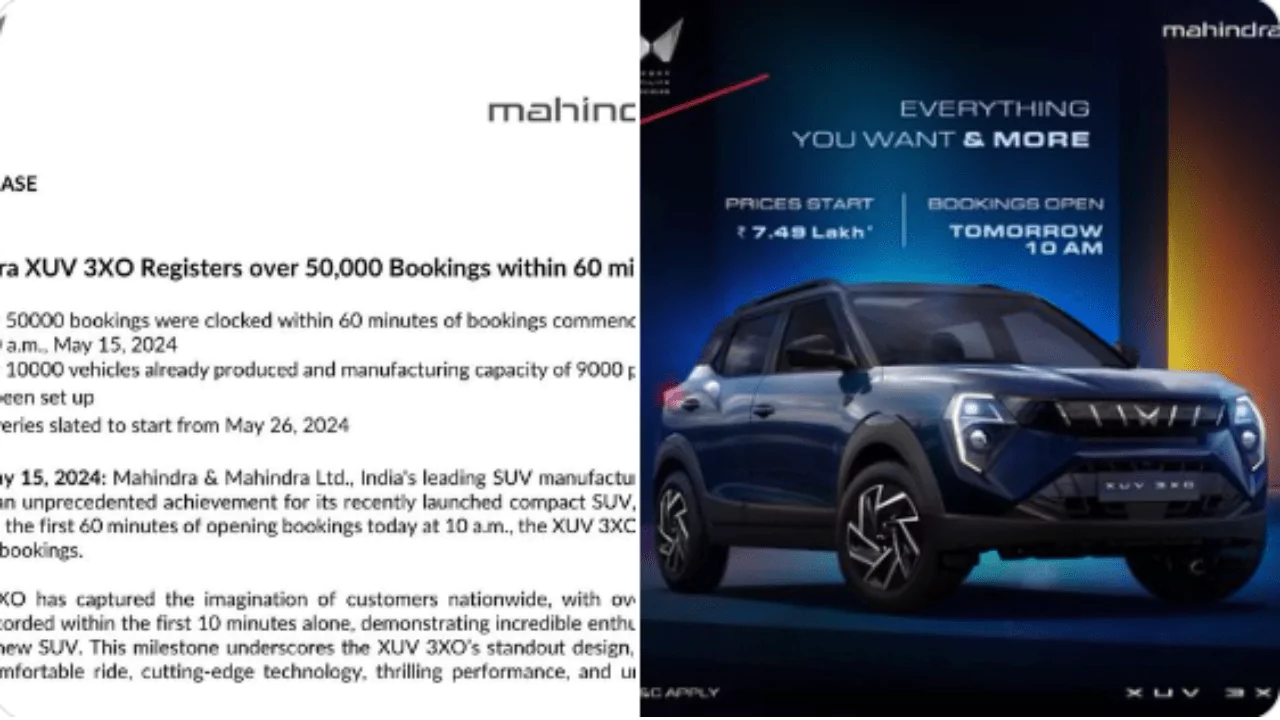 50,000 Bookings For XUV 3XO In...